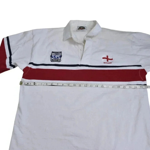 Barbarian Rugby Shirt England World in Union White Long Sleeve Athletic Size XXL - Picture 4 of 11